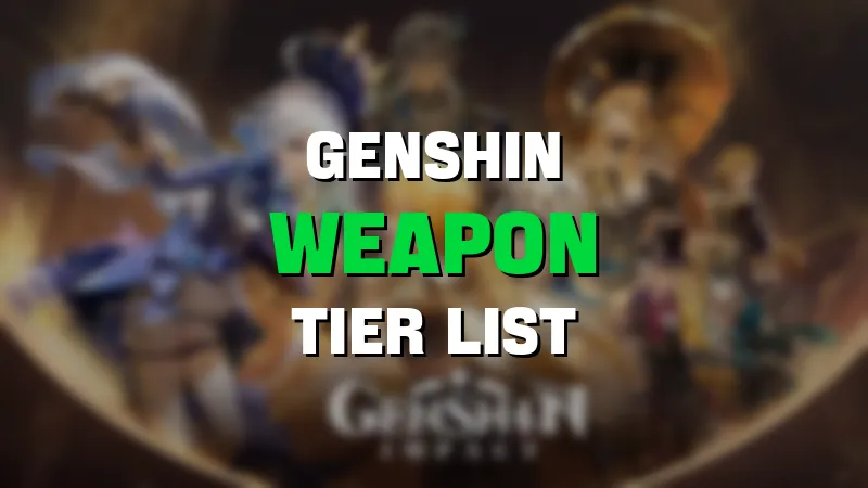 genshin weapon tier list maker template